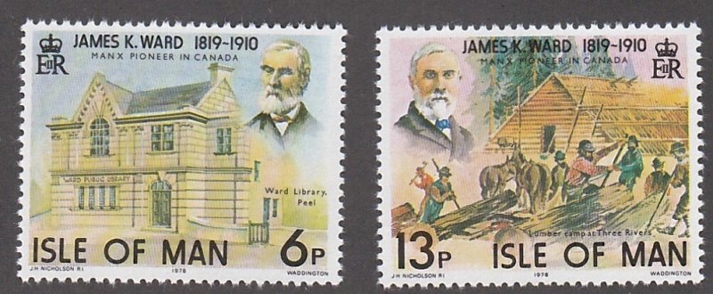 Isle of Man # 137-138, J. K. Ward., Mint NH, 1/2 Cat