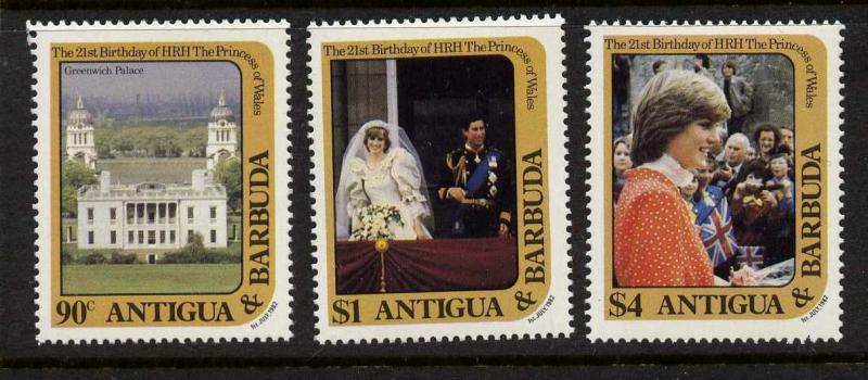 Antigua 663-6 MNH Princess Diana 21st Birthday, Greenwich Palace