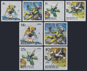 Burundi 236-C65,C65a, MNH. Mi 401-408, Bl.26A. Peaceful Space Exploration, 1968.