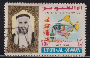 UAE Umm Al Qiwain CO1 Sheik Ahmed bin Rashid al Mulla & Silver Angelfish 1965