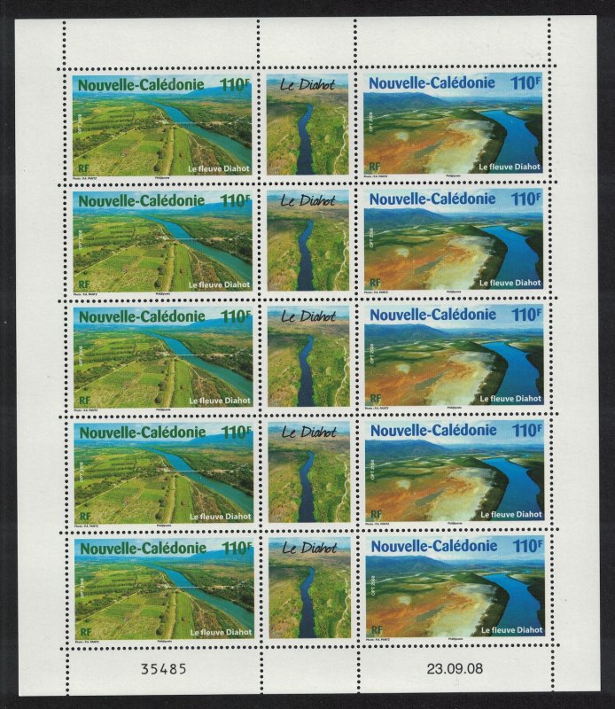 New Caledonia Fields River Bridge Delta Nature Sheetlet of 10v SG#1456-1457