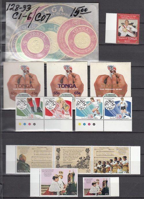 Tonga/Niuafo'ou Scott (5 Mint NH sets) -Catalog Value $53.30 [3R0154]