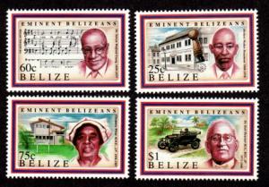 Belize # 1013-1016 Mint NH Eminent Belizeans!
