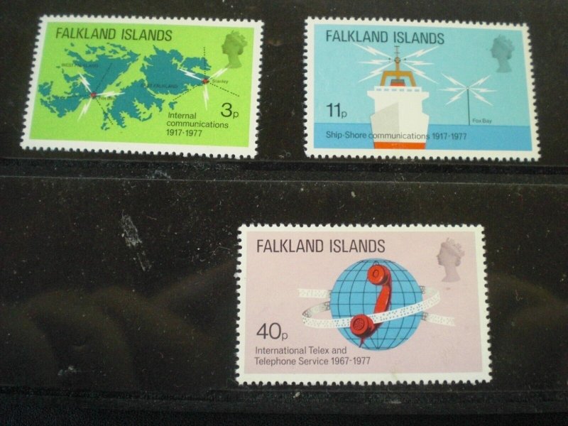 Falkland Is. 1977, Telecommunications, Scott 257-9 MNH  zn 75