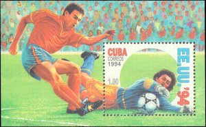 Cuba #3545-3551, Complete Set(7), 1994, Soccer, Sports, Never Hinged