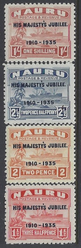 Nauru, Scott #31-34; King George V Silver Jubilee, MLH