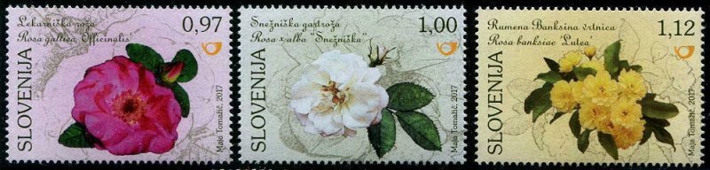 HERRICKSTAMP NEW ISSUES SLOVENIA Sc.# 1215-17 Roses