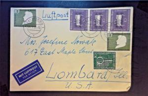 Germany 1956 Airmail Cover w/ Some Better (III) - Z1299