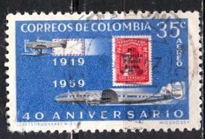 Colombia; 1959: Sc. # C347: Used Single Stamp