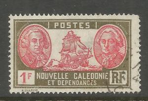 NEW CALEDONIA  158  USED,  ADMIRAL DE BOUGAINVILLE & COUNT DE LA PEROUSE