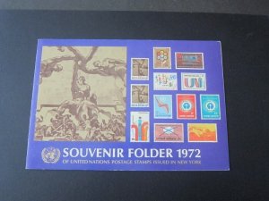 UN Souvenir Folder 1972 MNH stamps issued in New York