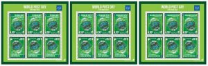 Estonia Lithuania Finland 2022 World Post Day joint issue BeePost sheetlets set