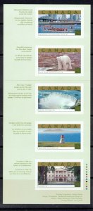 CANADA - 2003 TOURIST ATTRACTIONS PANE OF FIVE - SCOTT 1990 - MNH