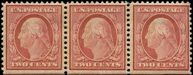 US Scott #332 Strip of 3 Mint Never Hinged MNH 