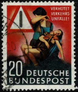 GERMANY 1953 ROAD SAFTY CAMPIAN USED (VFU) SG1088 P.13.5 SUPERB