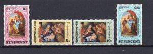 ST.VINCENT 1971 CHRISTMAS PAINTINGS SET OF 4 STAMPS MNH