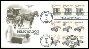 #2253 Milk Wagon 1900s Dual PNC Artmaster FDC
