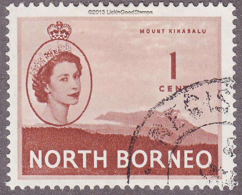 North Borneo 261 USED 1954 Mount Kinabalu