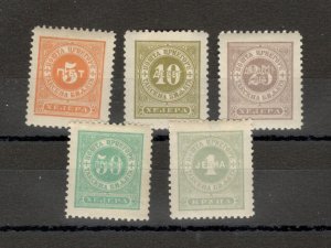 MONTENEGRO - MH SET - POSTAGE DUE STAMPS - 1902. (63)