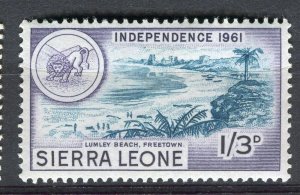 SIERRA LEONE; 1961 early QEII Pictorial issue fine Mint hinged 1s. 3d. value