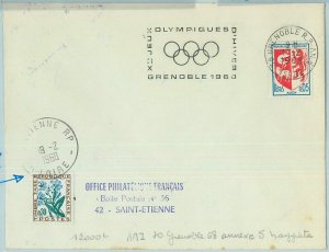 68017 - FRANCE - POSTAL HISTORY - GRENOBLE 1968 Winter Olympics...-