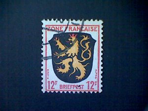 Germany (Allied Occupation-French Zone), Scott #4N12, used(o), Palatinate, 12pf