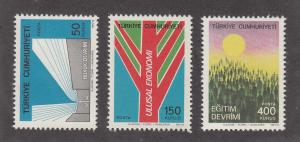 Turkey Scott #1989-1991 MNH