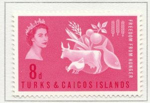 1963 British Colony TURKS AND CAICOS ISLANDS 8d MH* Stamp A28P44F30219-