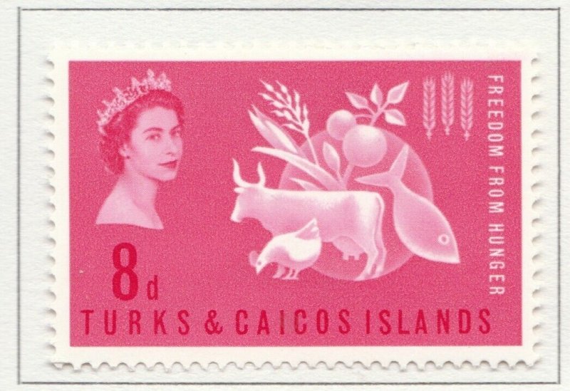 1963 British Colony TURKS AND CAICOS ISLANDS 8d MH* Stamp A28P44F30219-