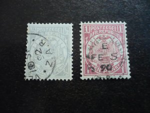 Stamps - Transvaal - Scott# 123-124 - Used Part Set of 2 Stamps