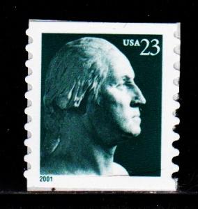 #3475A Washington Bust S/A Coil (2001 date) - MNH