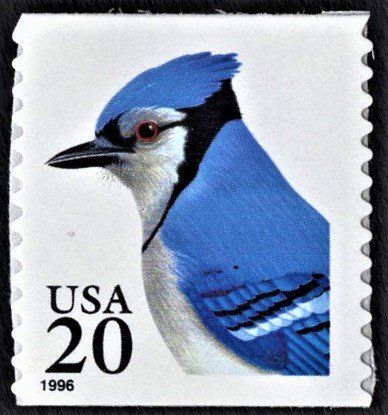 US 3053 MNH VF 20 Cent Blue Jay Coil Sepentine Die Cut 11-1/2 Vertically S/A