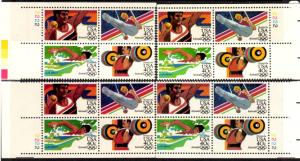 US Stamp #C105-8 MNH Olympic 84 AirMail Plt Blks/4 Match Set