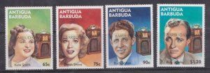 BARBUDA - 1998 CENTENARY OF RADIO / ENTERTAINERS - 4V OVPT - MINT NH