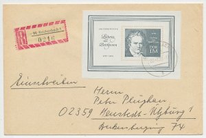 Registered cover Germany / DDR 1971 Ludwig van Beethoven - Composer