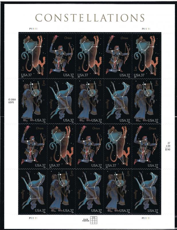 3948A, P. O. FRESH PANE of 20, nice, MINT NH