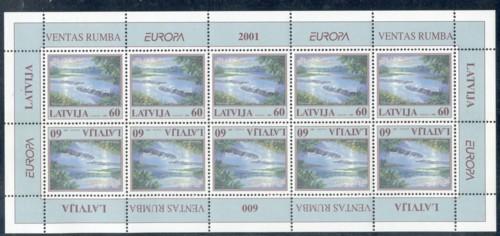 Latvia Sc 528 2001 Europa stamp sheet mint NH