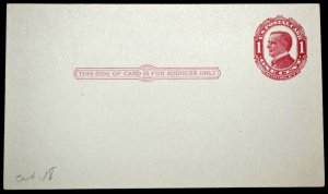 1911 US Sc. #UX24 postal card, mint, fair to good condition