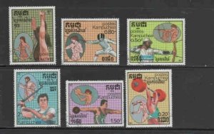 CAMBODIA #760-766 1987 SUMMER OLYMPICS '88 MINT VF NH O.G CTO a