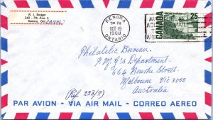 1958 - Kenora, Ontario - Air Mail to Australia - F36076