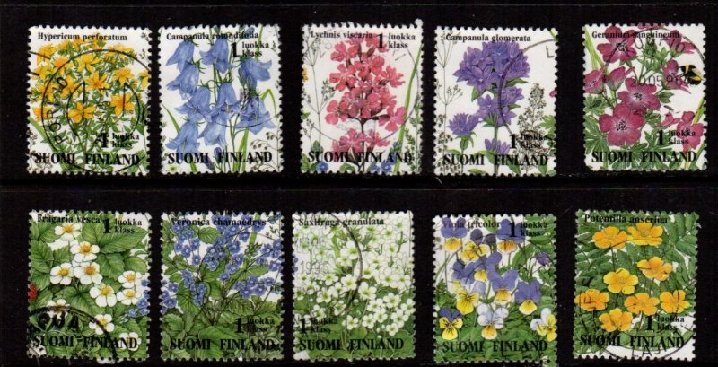 Finland - #941a - 941j  Wildlflowers set/10 - Used