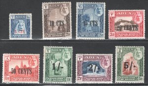 ADEN - Kathiri State of Seiyun #20-27  Unused, VF,  CV $50.05  ....  3220007