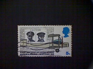 Great Britain, Scott #584, used(o), 1969, Transatlantic Flight, 5d