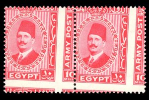 MOMEN: EGYPT SC #M13 1936 MISPERF PAIR MINT OG NH LOTT #65730