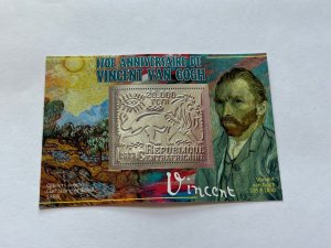 Art, Van Gogh 2023 year 6 blocks Foil. Silver perforated  NEW MNH**