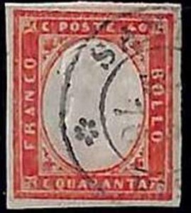 94708i - ANTICHI STATI: Sardegna -  Sass # 16Fa - USATO 4 bordi