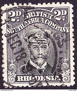 RHODESIA 1913 KGV 2d Black & Grey SG209 Used