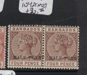 Barbados SG 104 + 104a MOG (7drj) 