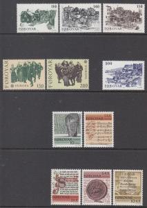 Faroe Islands (1980-1983 year sets) - Catalog Value $50.15