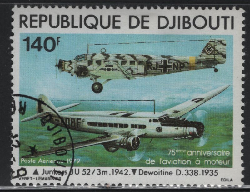 Djibouti C124 Junkers JU-52 and Dewoitine D338 1979